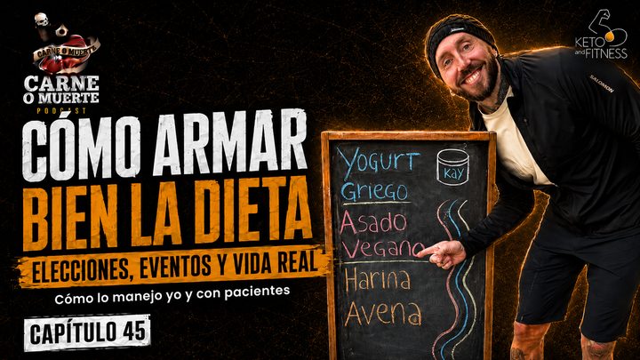 Portada del episodio 45: Cómo armar bien la dieta: elecciones, eventos y vida real